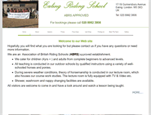 Tablet Screenshot of ealingridingschool.biz